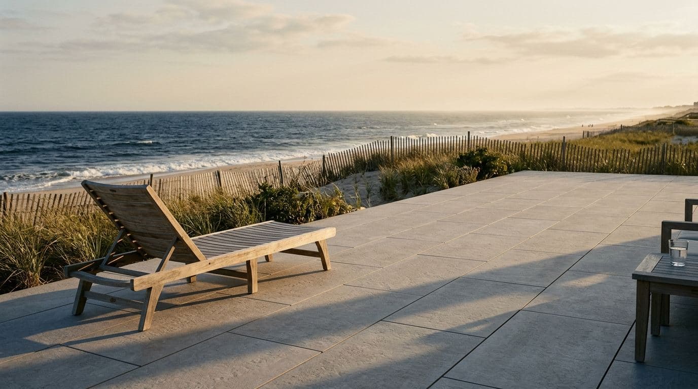 Outdoor Tile for NJ Shore Patios: What Actually Survives Salt Air and Freeze-Thaw — JL Tile & Stone blog about tile and stone work in New Jersey