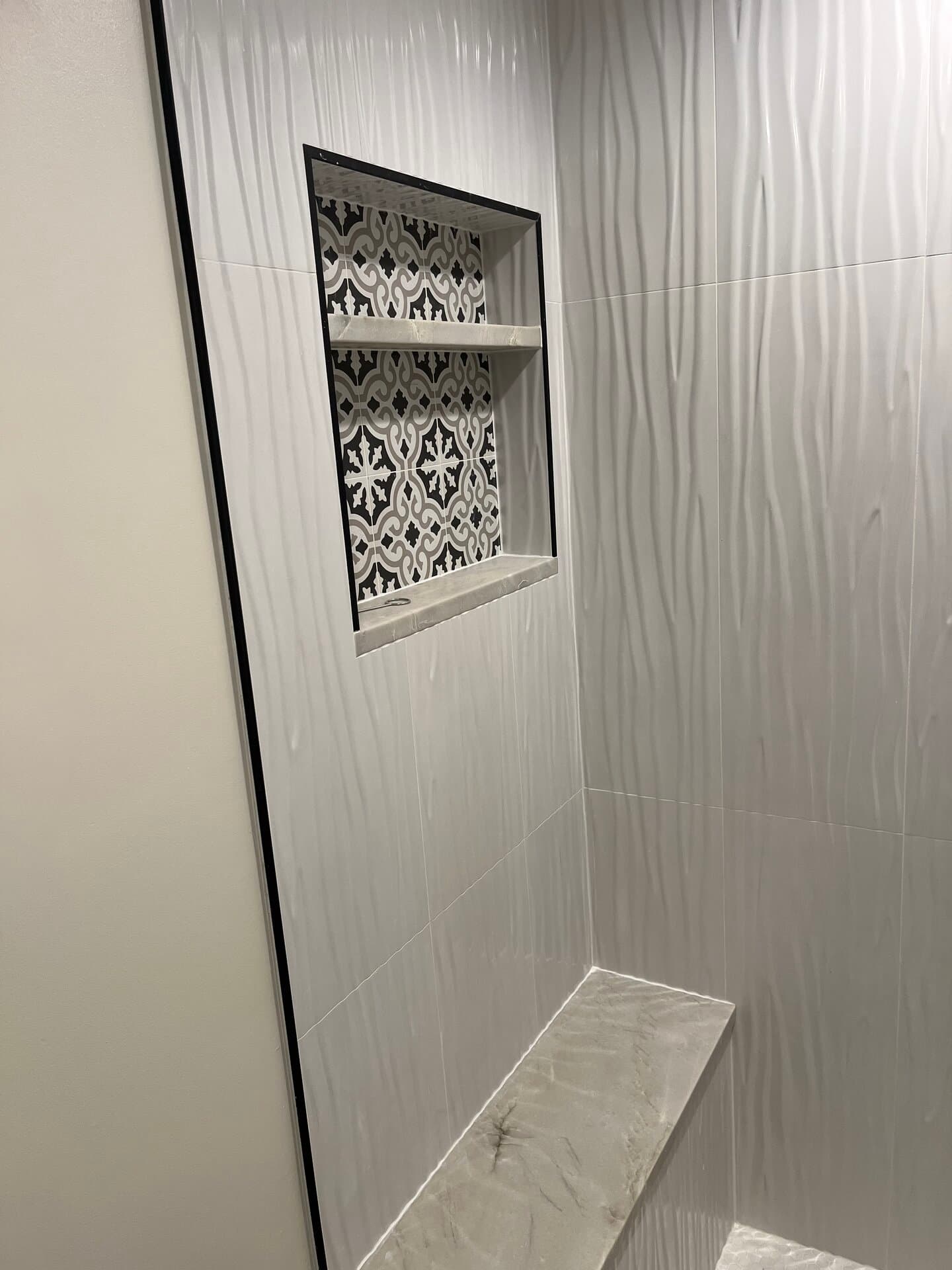 Full Bathroom Remodel — tile and stone work photo 8 by JL Tile & Stone, New Jersey